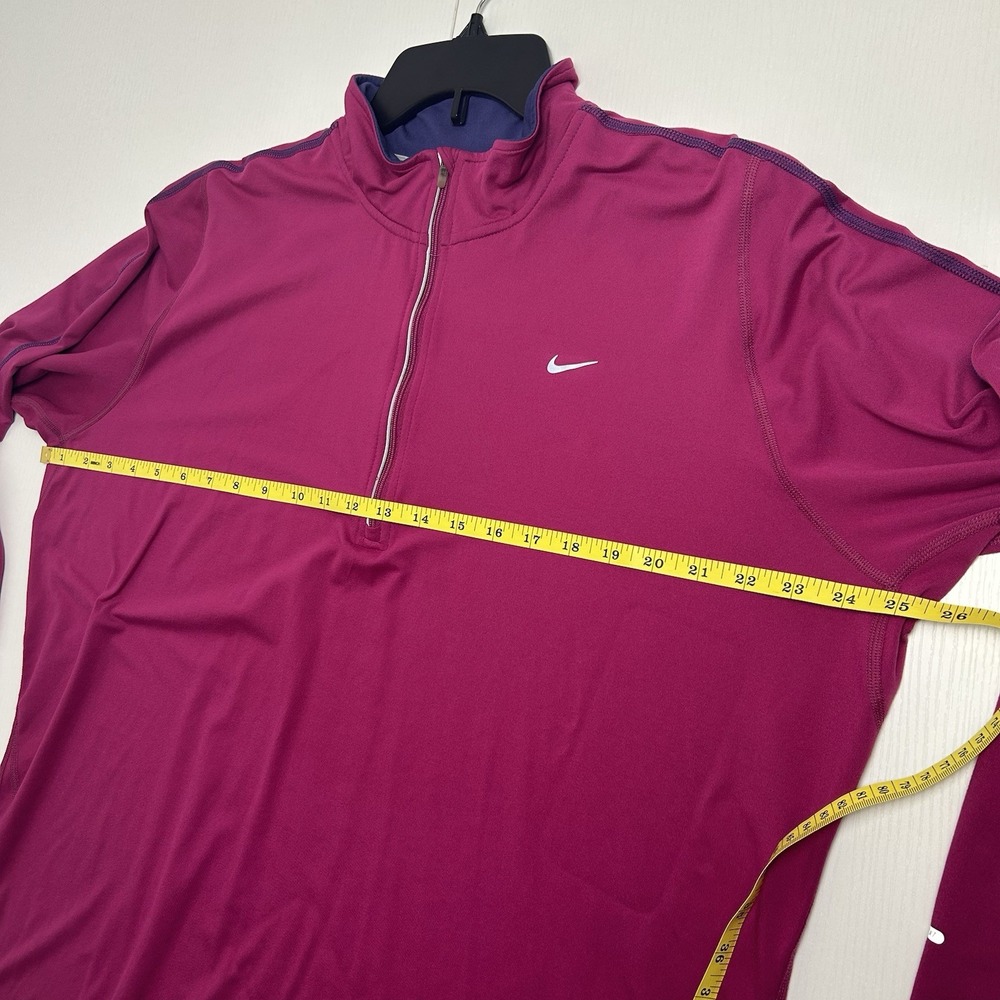 Nike Dri-FIT Element Pullover Womens 2X Plus Pink 1/4 Zip Running Top Reflective - Picture 9 of 9